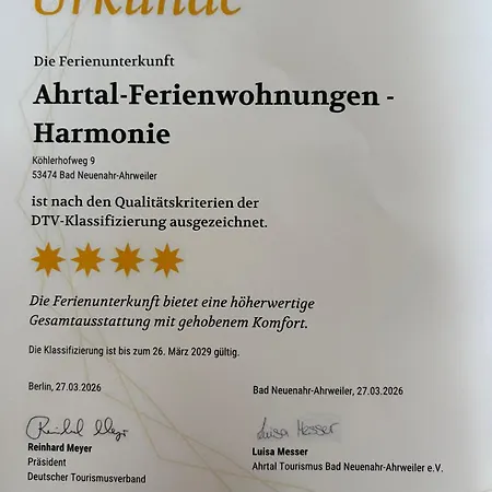 Ahrtal Vier Sterne Alexandra Weiler Harmonie Apartamento *
